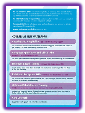 WAEGS_WC's tweet photo. @NLN_Waterford offers a variety of #QQI accredited level 3, 4 #courses. Free,flexible learning to help you progress in your #education and advance your #skills. Contact 051359220 for further info.#Catering #Hospitality #IT #officeskills #Retail #receptionskills #Waterford https://t.co/5pDJJoRv9w