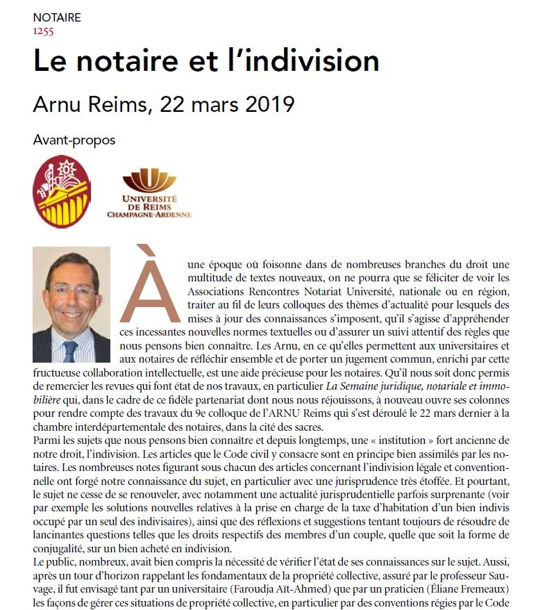 association rencontre notariat université