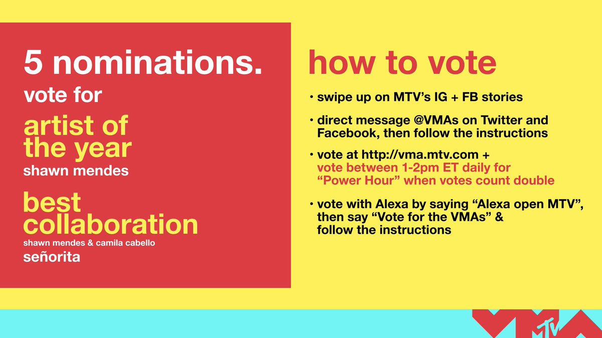 Thank you guys for the <a href="/vmas/">Video Music Awards</a> noms! Vote now at VMA.mtv.com