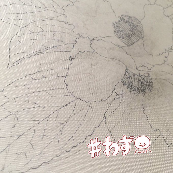 作品ではない仕事の制作。絹本。ぐぇ。 