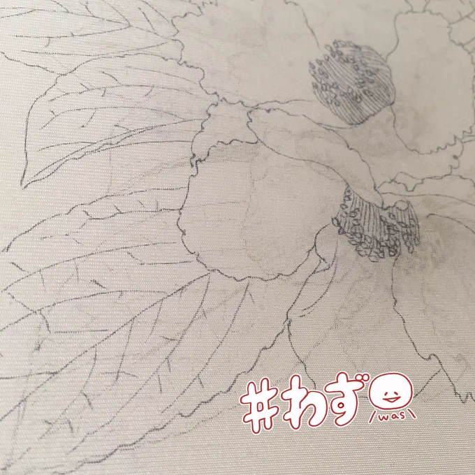 作品ではない仕事の制作。絹本。ぐぇ。 