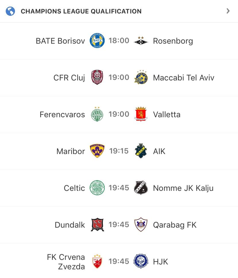 FotMob on X: There's another Champions League Qualifying games today. Any  predictions for these? I'm going Draw Draw Home Win Away Win Home Win  Away Win Home Win Check back later to