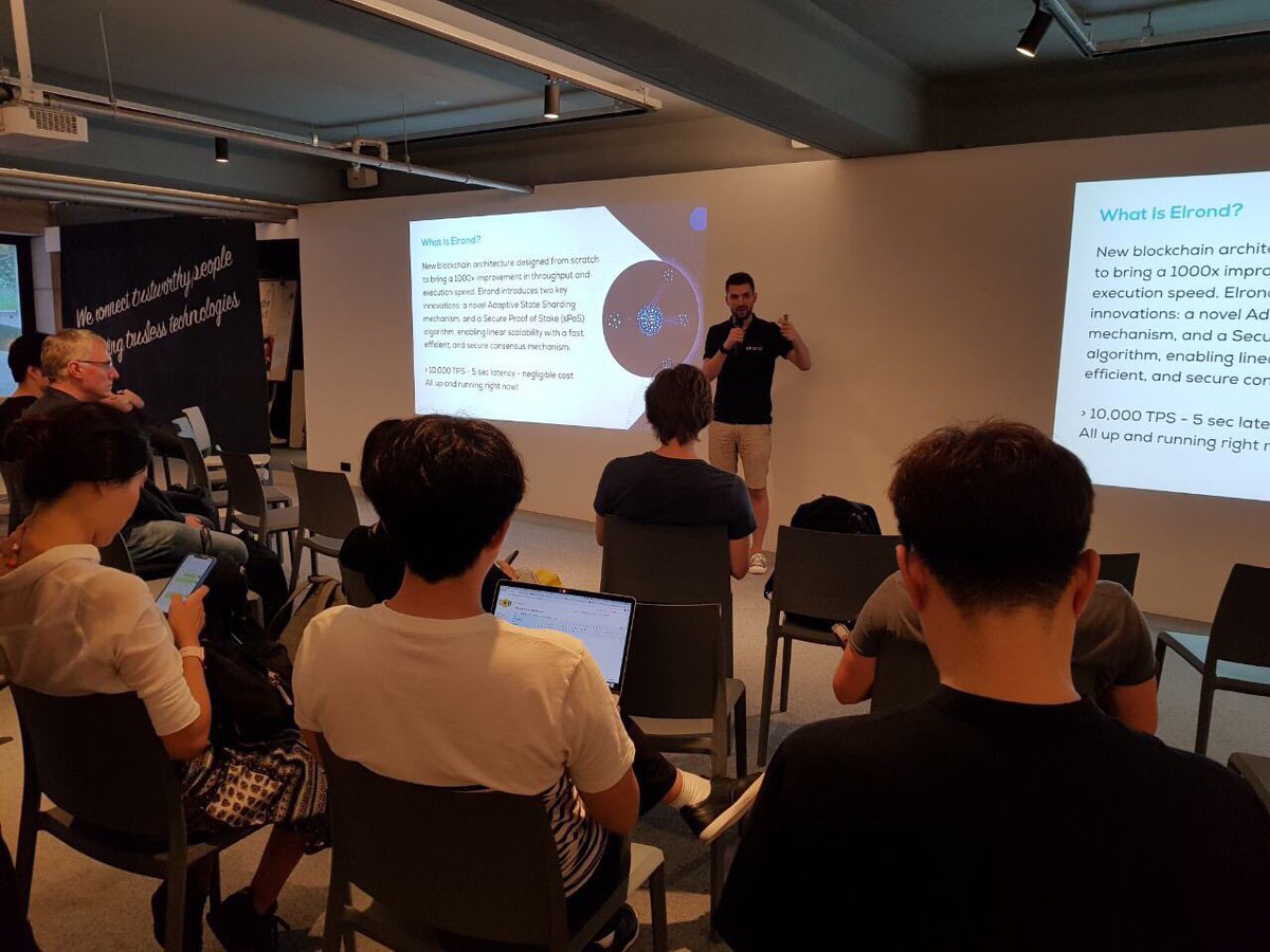 beniaminmincu's tweet photo. Great meetup with intro of @ElrondNetwork @solana @cosmos IBC, along with a productive panel discussion on POS validators with Elrond, Solana, @CryptiumLabs @ChorusOne all hosted by @nonce_community 🙏🙌 https://t.co/W1RuVN8sme