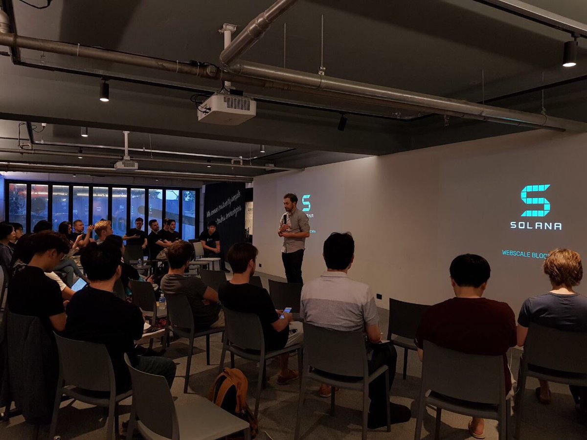 beniaminmincu's tweet photo. Great meetup with intro of @ElrondNetwork @solana @cosmos IBC, along with a productive panel discussion on POS validators with Elrond, Solana, @CryptiumLabs @ChorusOne all hosted by @nonce_community 🙏🙌 https://t.co/W1RuVN8sme