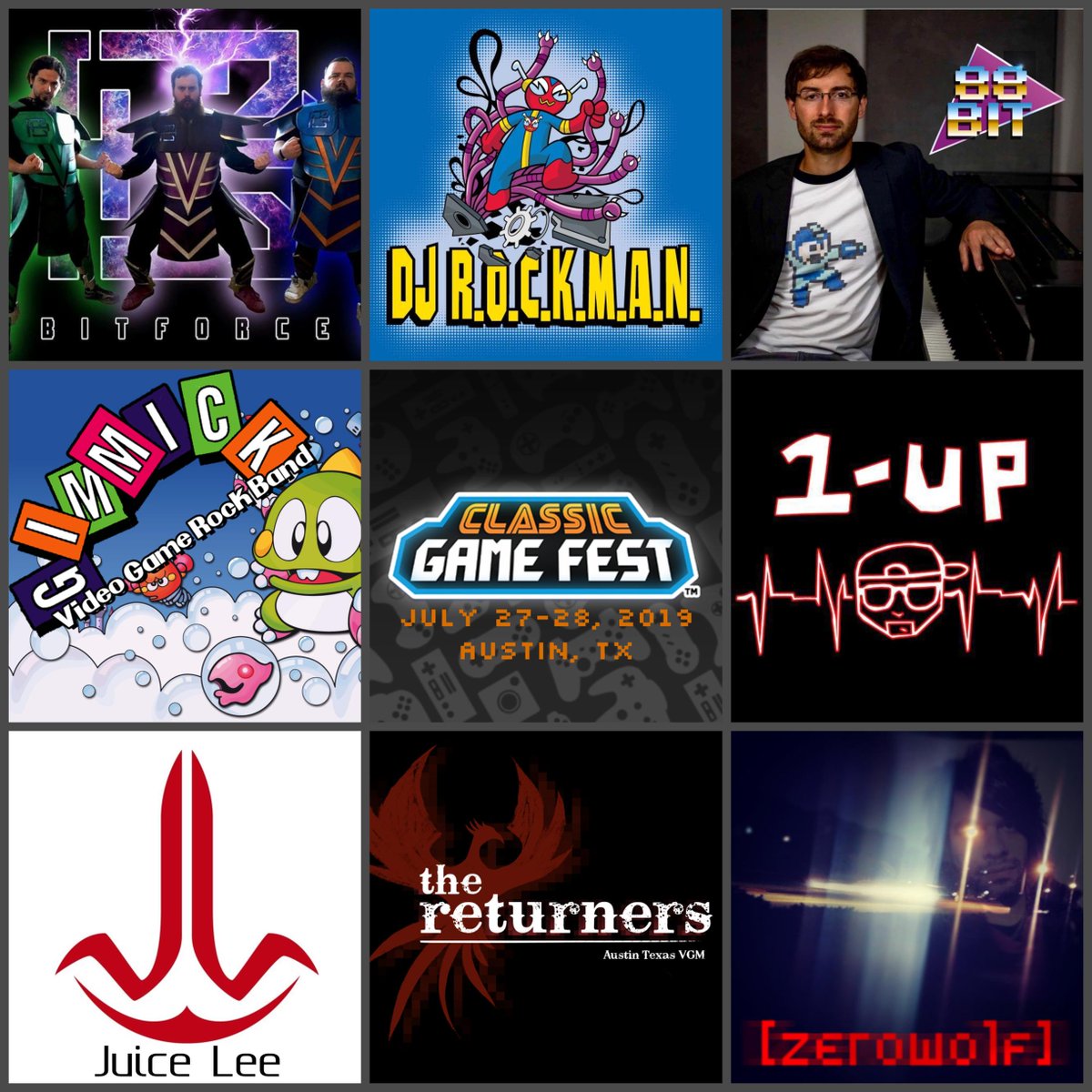 classicgamefest's tweet photo. Live music is as important to #ClassicGameFest as it is to the city of Austin! Check out these awesome acts performing THIS WEEKEND at CGF.

More Info - https://t.co/eoikUxDFyb https://t.co/Vlq5qELC3i