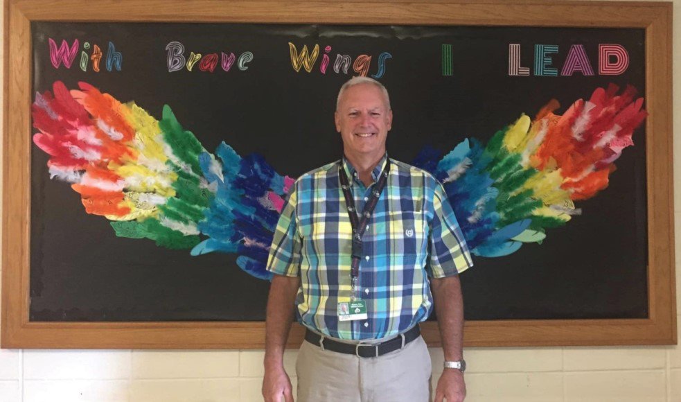 PCMSD32's tweet photo. Our Principals are getting excited for our PCMS students return. Don’t forget to stop by our Selfie bulletin board in the lobby at open house. #weareD32 #PCMS
#PCMSD32 https://t.co/mSeIZwkV7Z