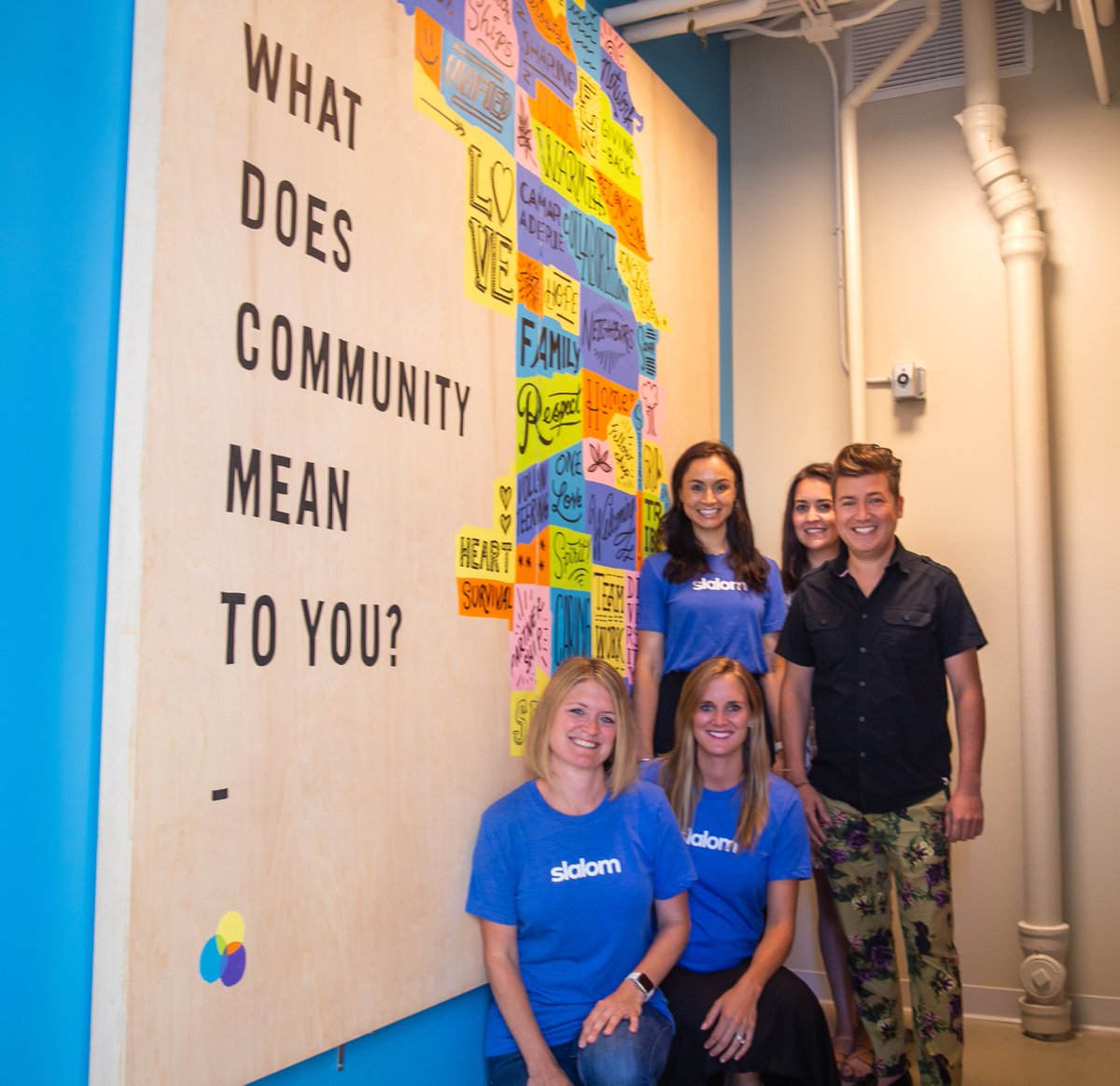 SlalomChicago's tweet photo. So proud to support @lpcschicago! To celebrate their recent expansion, @Slalom donated a beautiful new community-themed mural, painted live by @JesseHora of @MakeAndCompany at #REALIZE2019. https://t.co/JfSI8YVZDE https://t.co/DqNSU6vpFt