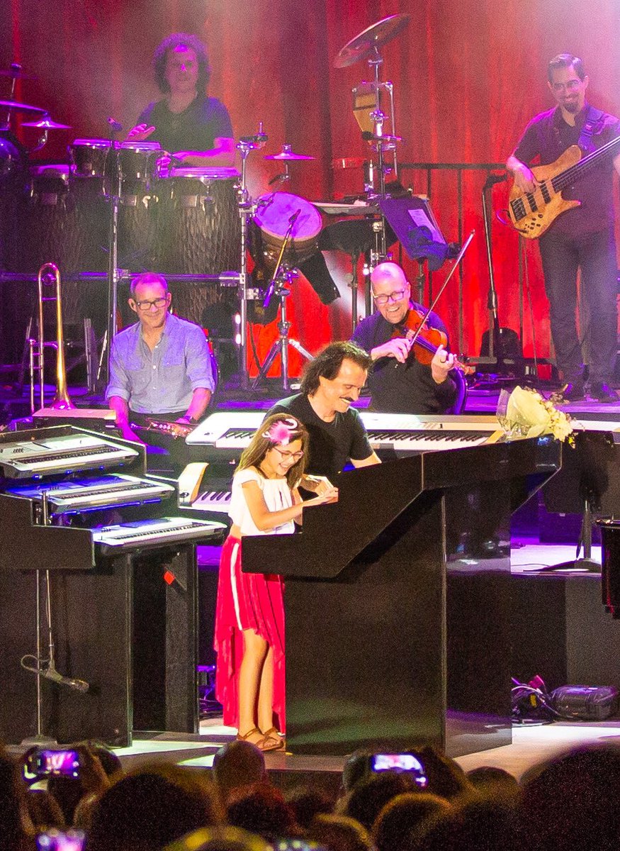 Yanni's tweet photo. The Lebanese beauty of spirit, shined brightly through the presence of this beautiful young girl, who unexpectedly joined Yanni on stage!
Concert in Beirut, Lebanon July 23, 2019 https://t.co/kVRVrWDaXT