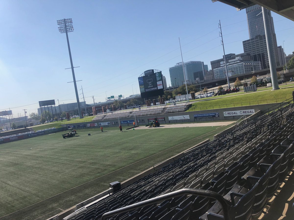 Out with the old.....first piece of turf is out. Excited to see the progress and install of <a href="/FieldTurf/">FieldTurf</a> Core Turf.