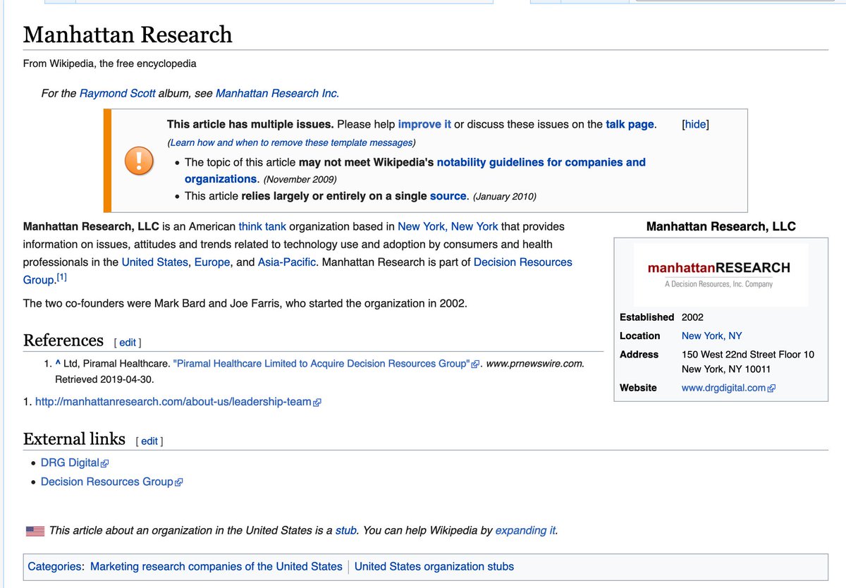 All right.Here's some briefRobert J. Ruttenberg:Leslie Wexner's *associateManhattan Research, LLCThink TankProvides info onissues, attitudes + trendsrelated 2 tech use+ adoption by consumers+ health pros.Decision Resources Group  https://en.wikipedia.org/wiki/Manhattan_Research