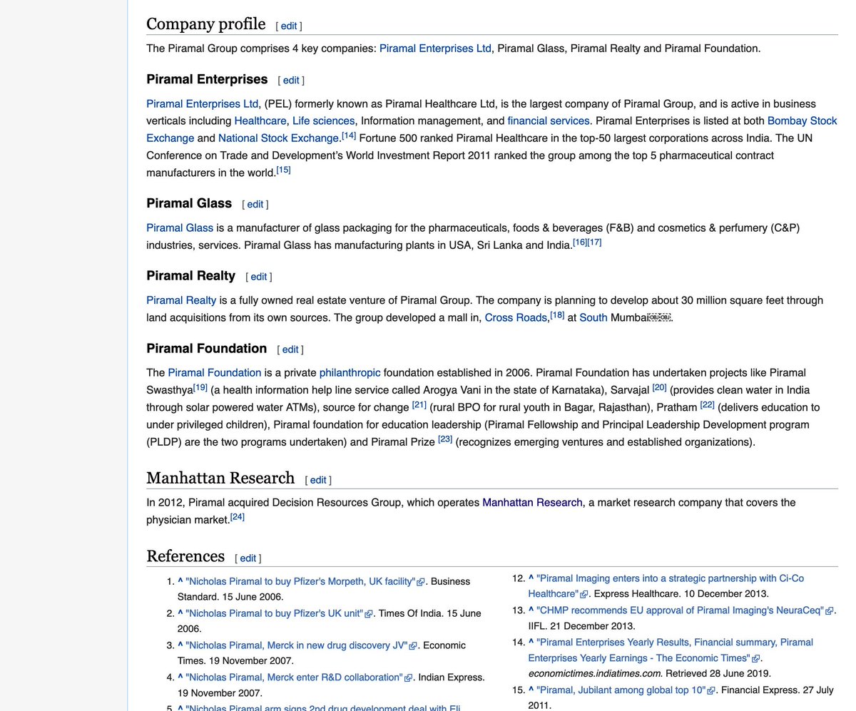 Wat dis?Decision ResourcesWhat isn't it!Piramal GroupMumbai, India4 Key Cos:~Piramal Enterprises, Ltd ~Piramal Glass ~Piramal Realty ~Piramal Foundation*Piramal top 10 global; 2011Wexner | OSU ? https://en.wikipedia.org/wiki/Piramal_Group