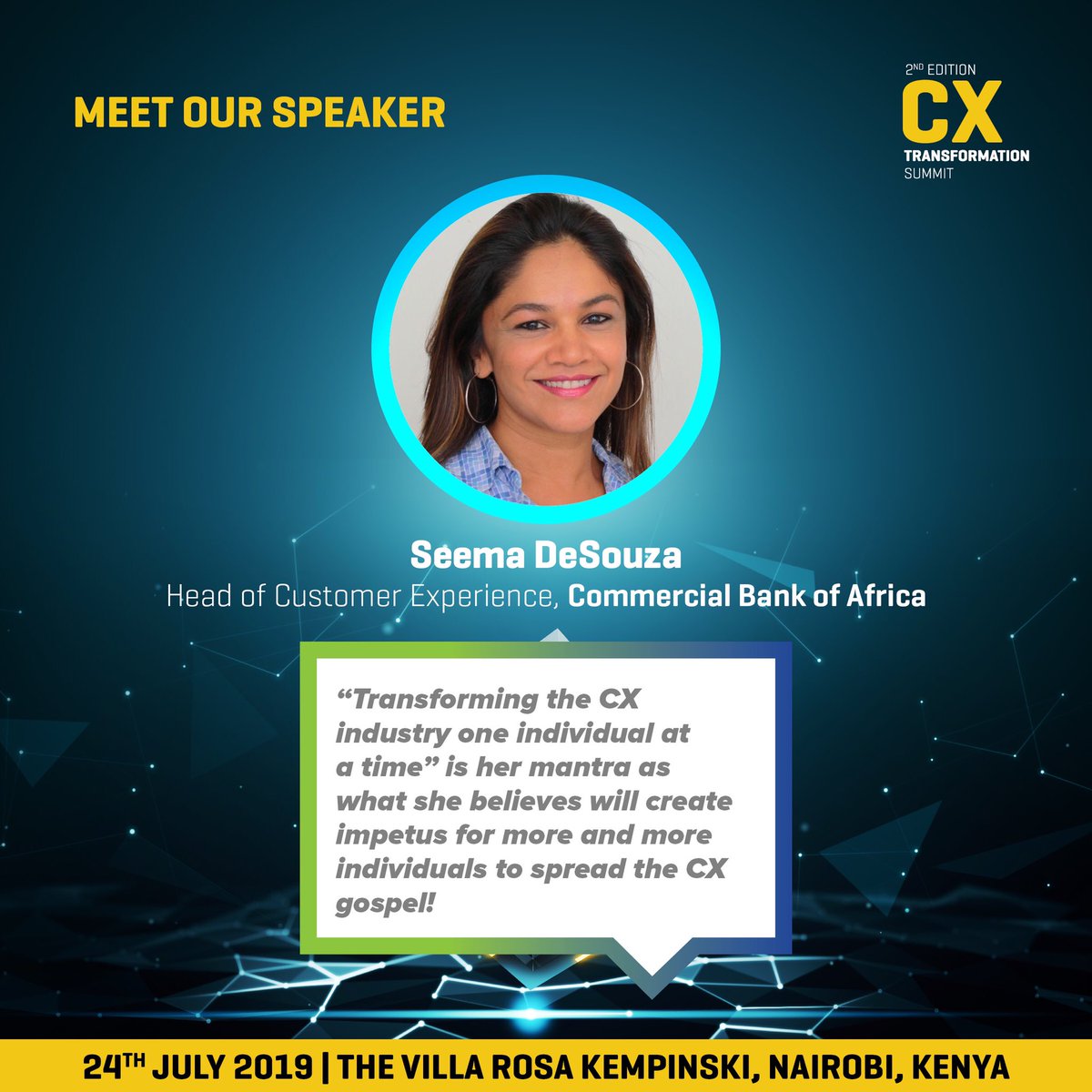SeemaSouza's tweet photo. Such an exciting session sharing experiences with like minded professionals looking to make a difference in the lives of our customers!
#cxtransformationsummit #customerexperience #speakerdiaries #cxmetrics #cxjourney #cxkenya #customerlove https://t.co/oOckowHsx9