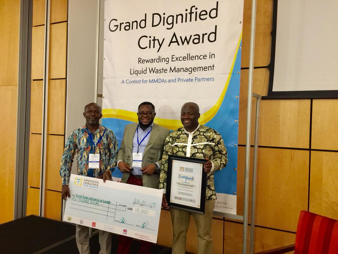 trendgroupgh's tweet image. @trendgroupgh a finalist in the @SaniChallengeGh and wins a special award for the introduction of an “Innovative Tool (@SaniPath Tool) for Capacity Building towards Sanitation Improvement” @KumasiMetro @KafuiDey @IRCWASH @RansforM @onlyhabyak @csiesel @therealsuraja @AtoSenayah