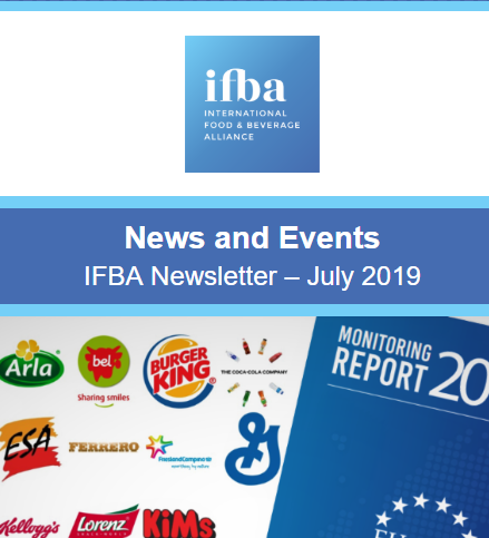 IFBAlliance's tweet photo. Our July newsletter is out! #EUpledge members display excellent compliance rate with their responsible marketing commitment; new @FAO DGE wants to engage with private sector, @Ferrero_EU gets kids moving, and more! https://t.co/UGX3lHygBX https://t.co/m4fIJ1Ojgt