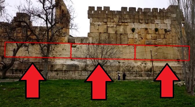 This is the Trilithon at Baalbek. Three gigantic stones that make up the wall of what I believe is called the Temple of Jupiter. Baalbek is a mystery because we do have clearly Roman architecture built on top of these sites.