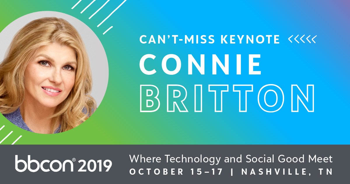 CarlySCornforth's tweet photo. YES! @conniebritton is headlining @blackbaud’s tech conference for #socialgood! https://t.co/RgK5Y2HXX3 #bbcon https://t.co/jNWvur52mX