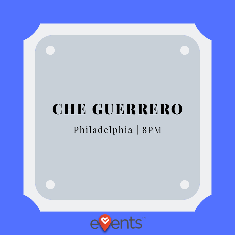 EventsdotOrg's tweet photo. @cheguerrero88 will be in #Philadelphia for his Live Album Recording, brought to you by @punchlinephilly and @WastedRobot. Guerrero has been featured on @BET 50 Central's 'Artist Spotlight'. Show starts at 8! For more info: https://t.co/xFnexBtNdS https://t.co/EZgrV2ANuT