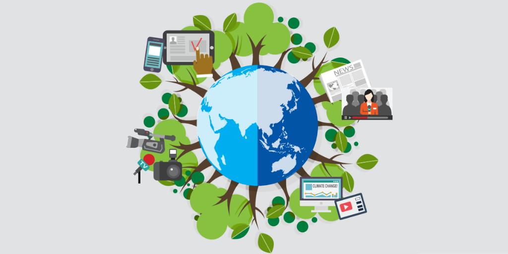 UNFCCC's tweet image. The #ClimateEmergency is raising big challenges for the Asia-Pacific. @UNESCO has customized its Handbook for Journalists to help them tell the #ClimateChange stories specific to the region.

Ahead of the #ClimateWeekAP, check it out 📹📰📱✏️🗒️bit.ly/2TWWNkI