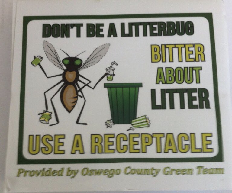A friendly reminder from Harborfest and the Oswego County Green Team to keep the parks clean this weekend!