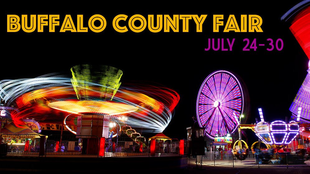 Fair is officially here!! Carnival and midway start today! 🍗🍧🎡🐂🐖 Carnival 6-11pm &amp; Midway/Bingo 7-midnight
#EatSleepFairRepeat #BuffaloCoFair #KearneyNebraska