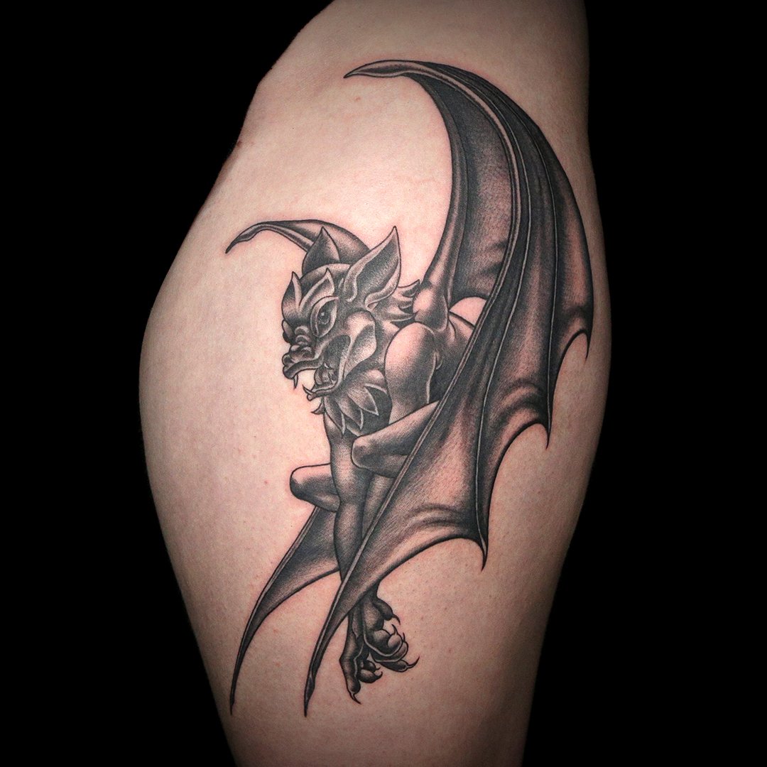 Female expression through gargoyle tattoo art in 10 ideas