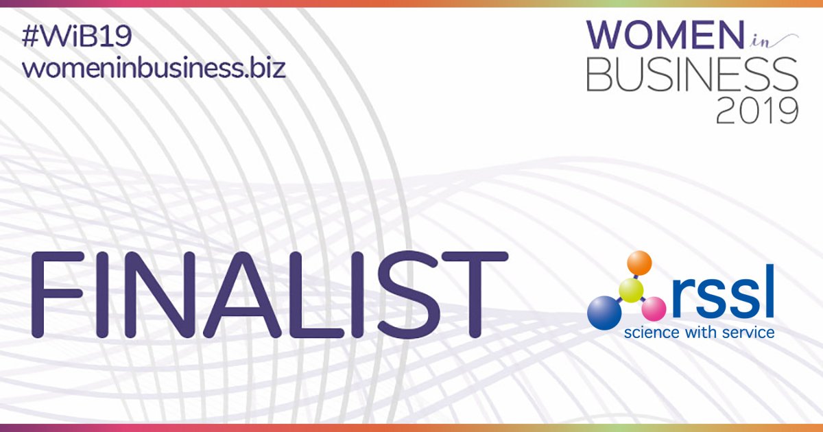 We're delighted to have been selected as finalists in two categories for the Women in Business Awards. We're up for the Enlightened Employer award and Ellen Norman is shortlisted in the Spotlight on women in STEM category.

#rssl #WiB19