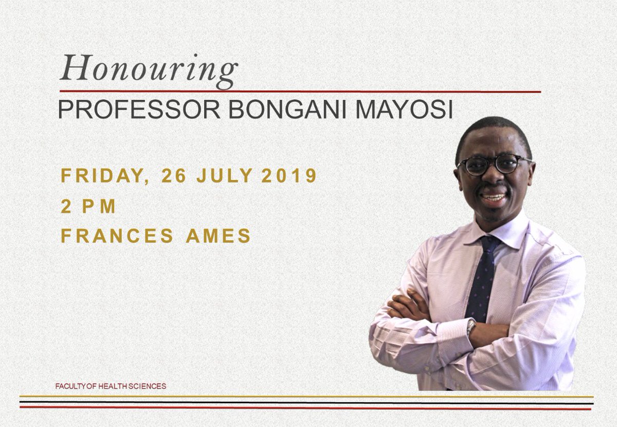 Join us on Friday as we Honour Professor Mayosi