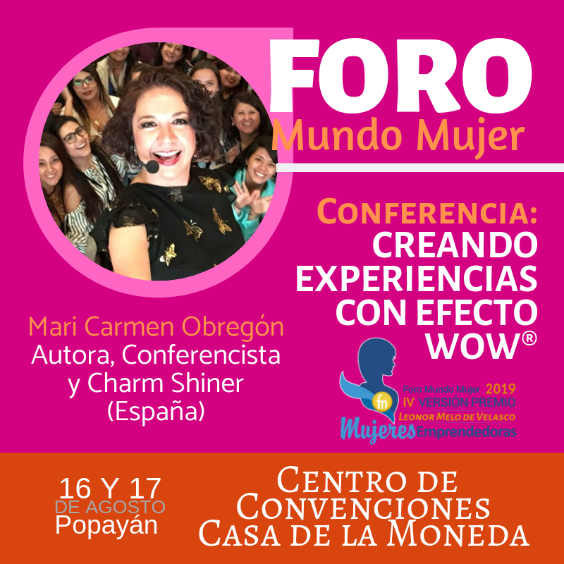 FunMundoMujer's tweet photo. La intención es regresarle a cada persona la confianza en su talento creativo y a cada empresa la forma de crear entornos que generen un Efecto WOW® ..... Más información sobre esta imperdible conferencia de la reconocida española Mari Carmen Obregón, en: https://t.co/gKuHcRt2na https://t.co/pnzViiiLll