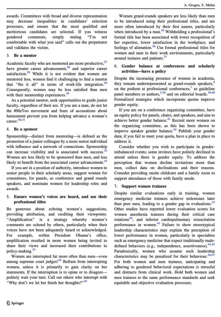 Ron_George's tweet photo. Advancing women in academic medicine: ten strategies to use every day https://t.co/yd45KVyeON from @CJA_Journal @GeageaAnna @geetamehta0 

1️⃣ Be aware of your implicit bias 
2️⃣ Speak up about inequities
3️⃣ Be a mentor
4️⃣ Be a #sponsor
5️⃣ Ensure women’s voices are heard

 1/2 https://t.co/BxlSErOKaw