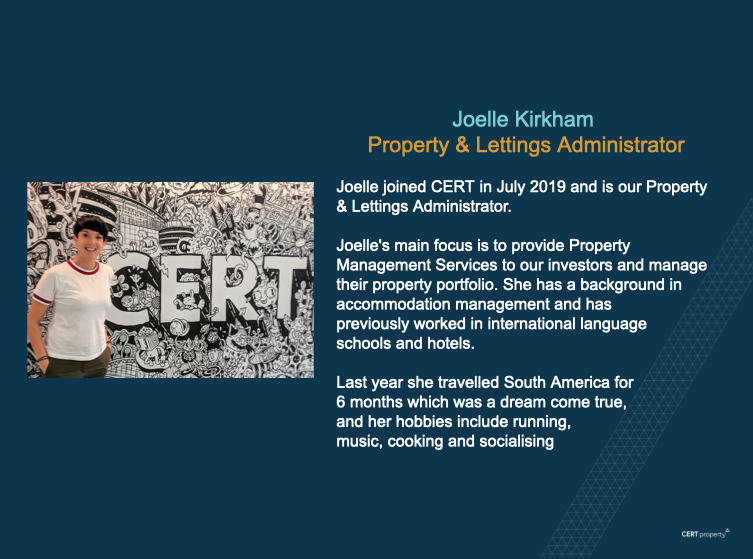 CERT_property's tweet photo. On day 13 of our 13th Birthday, we'd like to introduce you our newest CERT team member, Joelle.
#certproperty #southamerica #travel #meettheteam
#meetourteam #birthday https://t.co/oLlTV0diGR