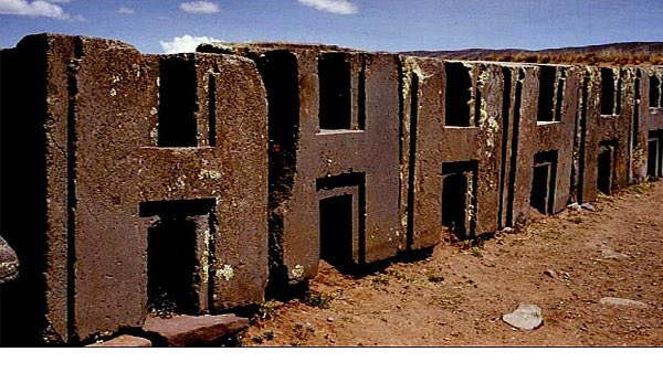 These are the famous H blocks at Puma Punku, thought to have been built to possibly link together and form a wall. This type of fabrication would be akin to how parts are mass fabricated today. It takes quite an intelligence to design and plan such an undertaking.