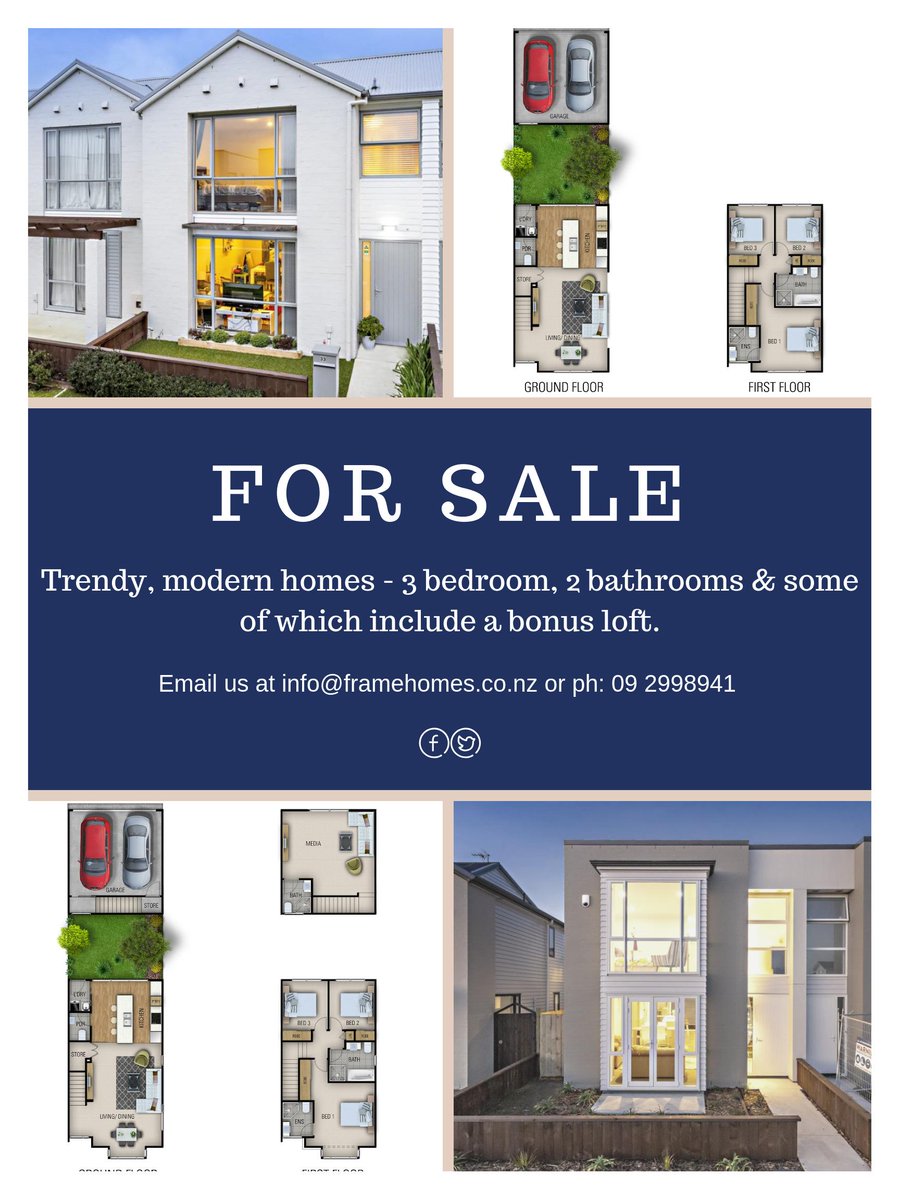 * FOR SALE * 7 terraced homes left! 
Get in quick to secure one of our 3 bedroom terraced (Or 3 bedroom + loft) . These are our stunning, modern and trendy homes located in Takanini. The perfect option for that first home buyer or anyone that may be interested in a new build.