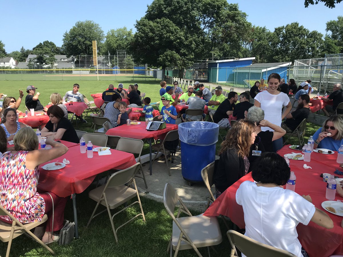 AaronJohnsonWI's tweet photo. The perfect day for our @WestIrondequoit summer staff picnic. Great eats and fun times connecting with one another. #WIpeakperformance starts here! https://t.co/9tMZAd47zp
