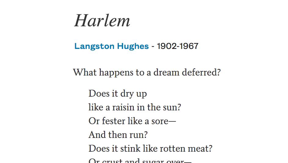 on Twitter "What happens to a dream deferred? Does it dry up