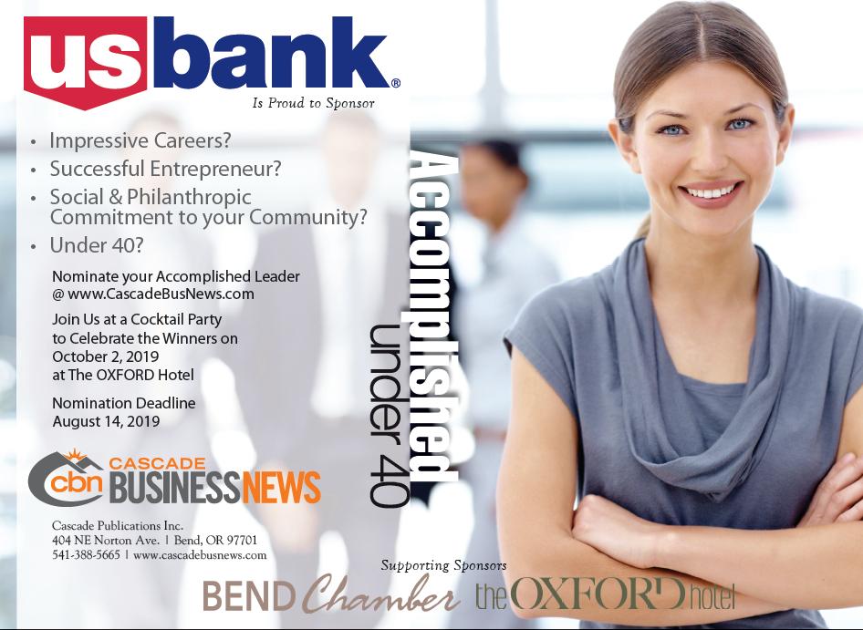 Don't miss this opportunity to recognize business individuals in Central Oregon at our 2019 Accomplished Under 40 annual awards. The deadline to nominate is fast approaching. Link to nominate below!

cascadebusnews.com/wp-content/upl…