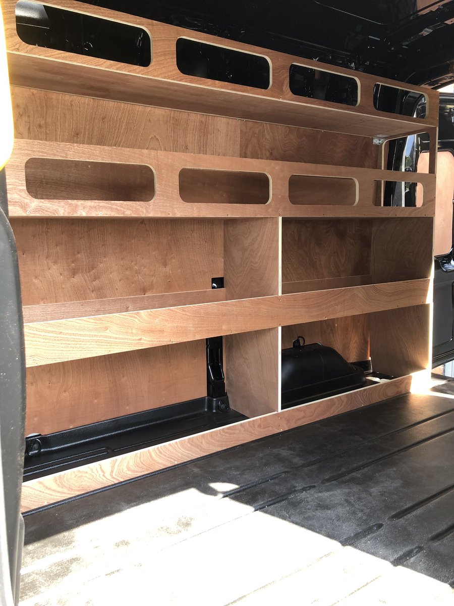 #Bespoke #vanracking #FordTransit  All our Rackings are made of 18mm exterior plywood for extra strength.