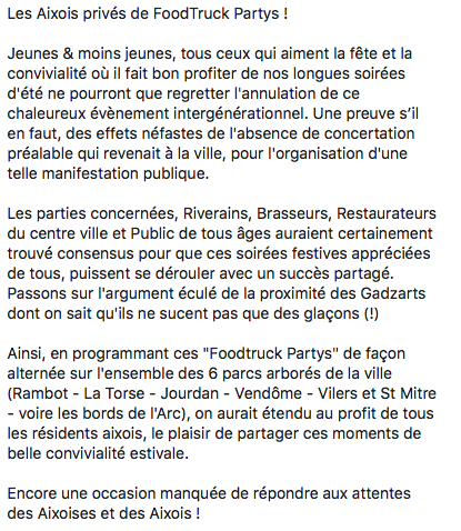 C_deBusschere's tweet photo. Les Aixois privés de FoodTruck Partys ! #aixmaville #foodtruck #foodtruckparty https://t.co/Le4Egokt1M