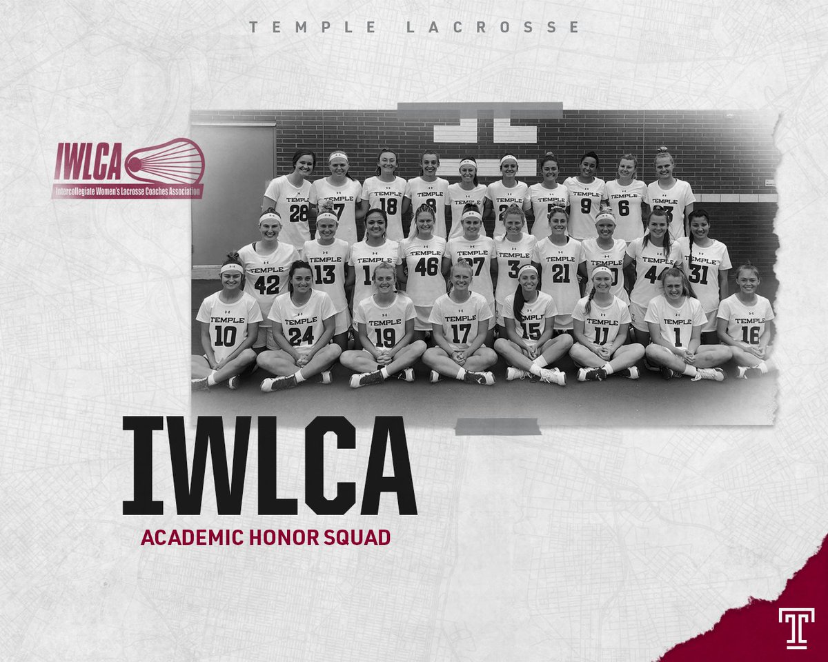Templelacrosse's tweet photo. Great work by all our Owls in the classroom as #TULAX earns IWLCA Academic Honor Squad recognition for a 13th year in a row.

Special congrats to Maddie Gebert, Maryn Lowell and Julia Ryan for earning IWLCA Academic Honor Roll mention!

📝 :https://t.co/wAZbnLVCUO https://t.co/PIGlTuSJPP
