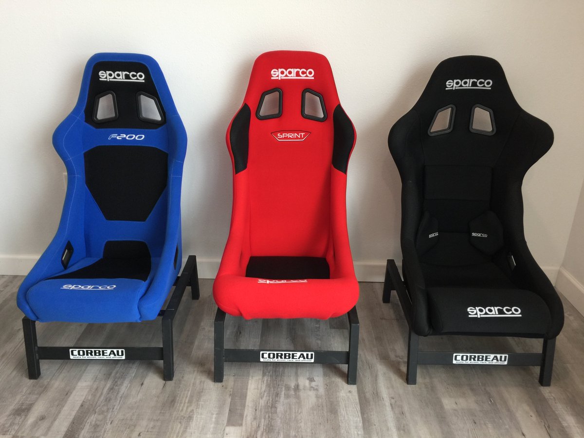 NextGenTuning's tweet image. Try before you buy! Corbeau and Sparco seats are at our location to test out before you buy! (From Left to Right: Corbeau: Forza, FX1 Pro, A4, Trailcat / Sparco: F200, Sprint, Fighter)