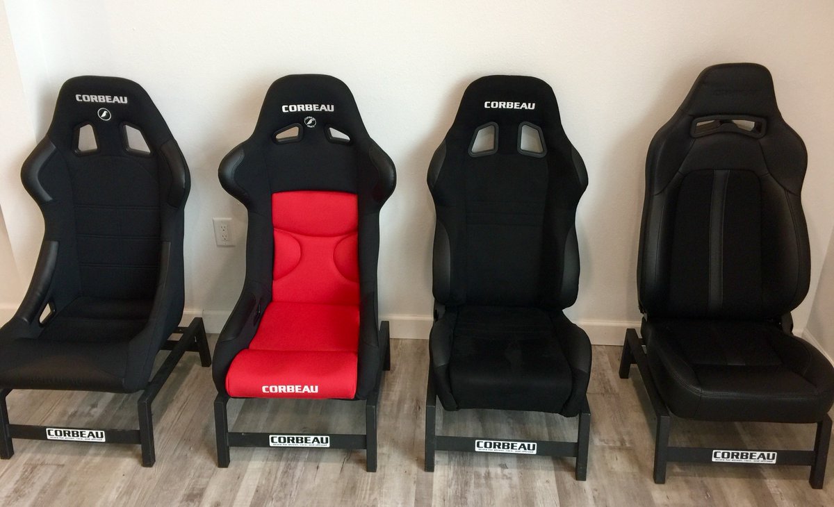 NextGenTuning's tweet image. Try before you buy! Corbeau and Sparco seats are at our location to test out before you buy! (From Left to Right: Corbeau: Forza, FX1 Pro, A4, Trailcat / Sparco: F200, Sprint, Fighter)
