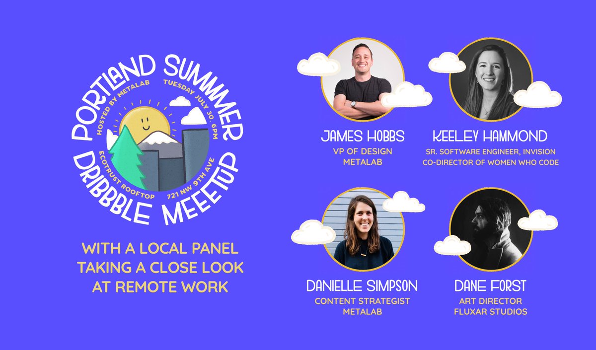 Excited to share that our Portland <a href="/dribbble/">Dribbble</a> meetup next week will have a great panel chatting on all things remote work. RSVP: dribbble.com/meetups/2243
