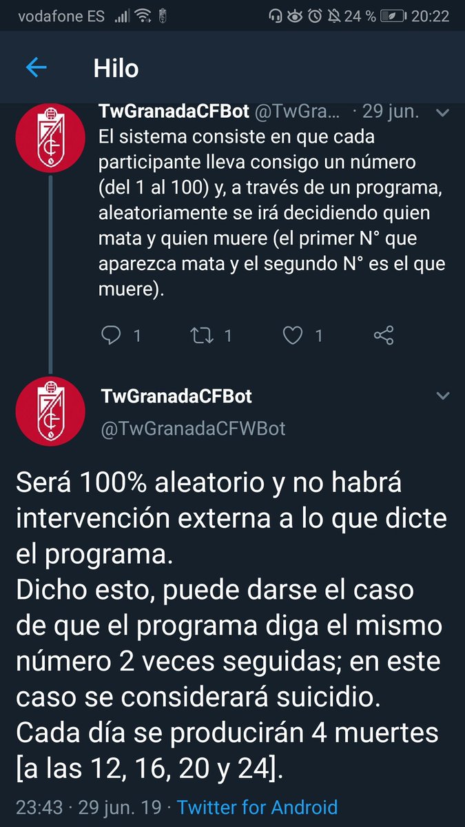 TwGranadaCFWBot's tweet photo. @MariaGCF88 @fraann20 @Jose_M93 Es la primera vez que el programa marca el mismo número. https://t.co/3Ce2UqXHQW