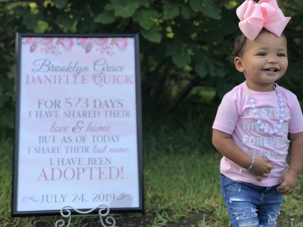 AllisonQuick8's tweet image. Guess who started her forever today?! Brooklyn QUICK everybody!! #adoption #1less