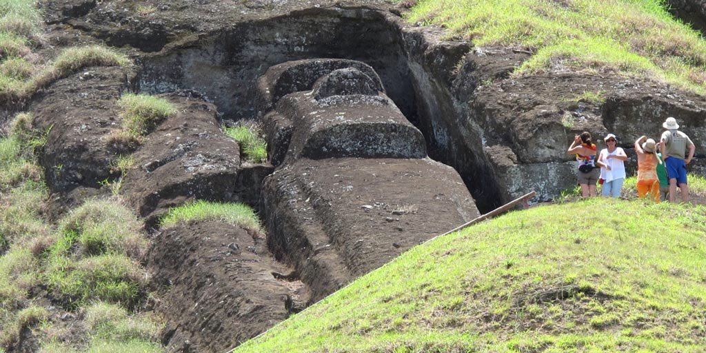 “Well what if the statues were brought there from somewhere else?” Here are a few that were never completed. Still in the process of being cut from the earth itself. And at this point, we haven’t even started discussing what it would take to move ANY of the stones in this thread.