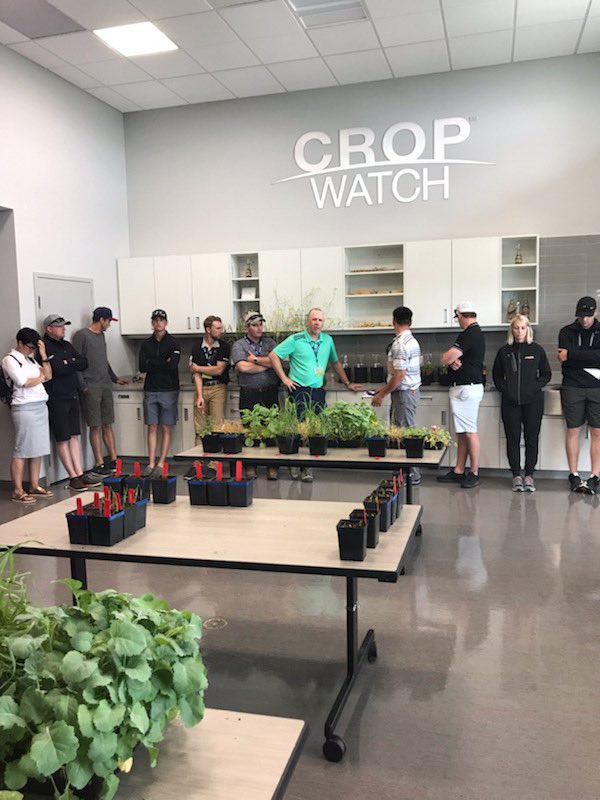 <a href="/BryceGeisel/">Bryce Geisel</a> finishing the day discussing some of the demonstrations that the Agronomy team is capable of <a href="/Richardson_Farm/">Richardson Farms</a> #BennettFarm.