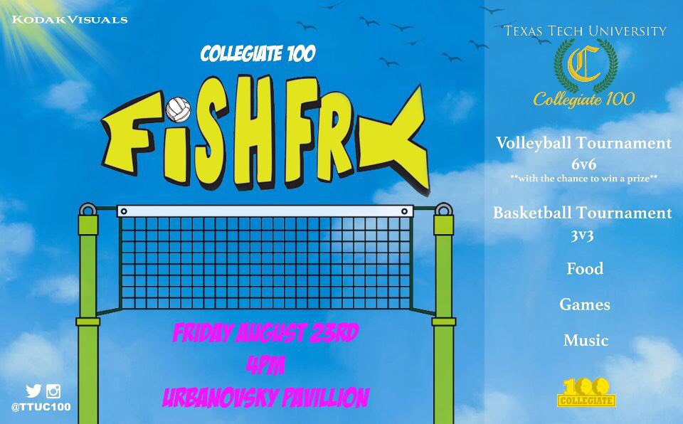 It’s that season 🤩 Come out to the annual C100 Fish Fry. #TTU23 #TTU22 #TTU21 #TTU20
