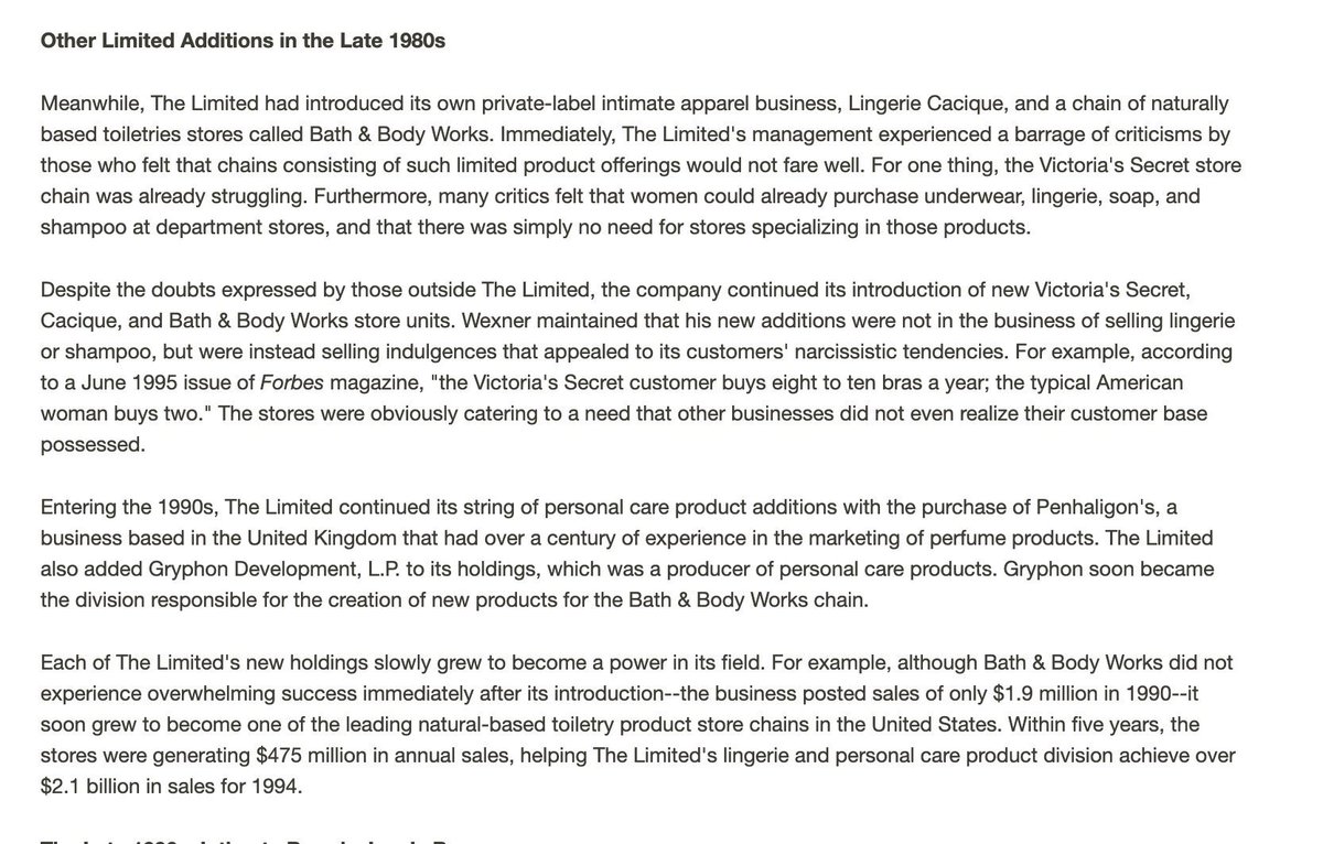 Gryphon Development, L.P.Producer of personal care products.Gryphon soon became division responsible 4 creation of new products 4 Bath & Body Works chain,acting as R&D arm of personal care branch. Robert J. Ruttenberg, Pres http://www.fundinguniverse.com/company-histories/intimate-brands-inc-history/