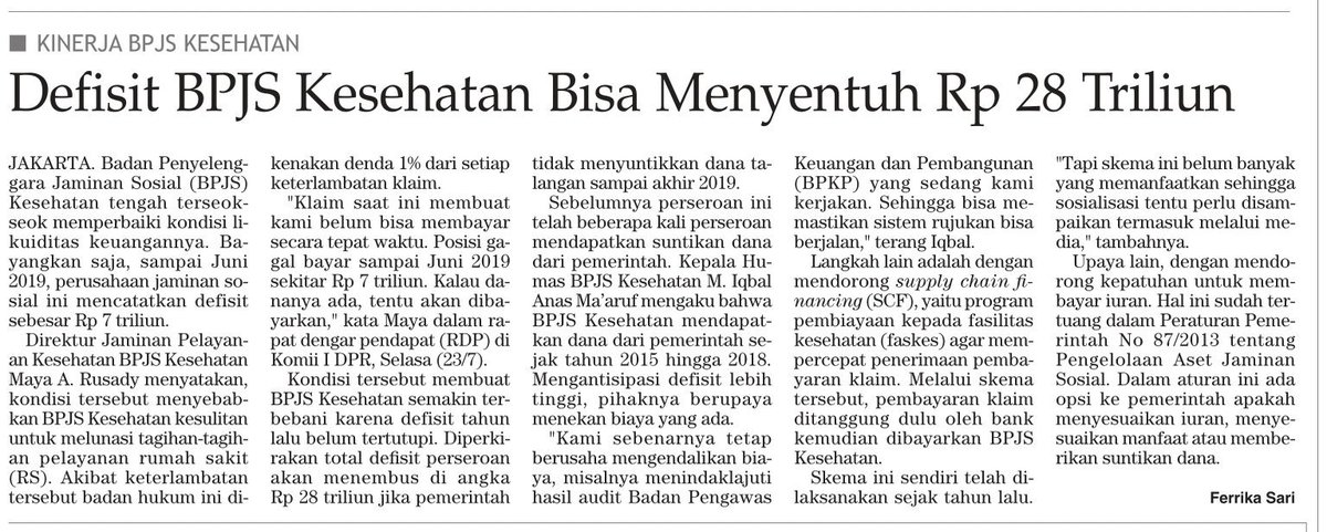 Defisit 28T!Diaudit dong pak,ganti direksinya <a href="/jokowi/">Joko Widodo</a> <a href="/bpkri/">BPK RI</a> <a href="/BPJSKesehatanRI/">BPJS Kesehatan RI</a> <a href="/KemenkesRI/">Kementerian Kesehatan RI</a> <a href="/blogdokter/">dokterMade</a> <a href="/YLKI_ID/">Indonesia Consumers Organization</a> <a href="/TulusAbadi/">Tulus Abadi</a> <a href="/KemenkeuRI/">#UangKita</a> <a href="/SiegerAnwalt/">Lawyer</a>