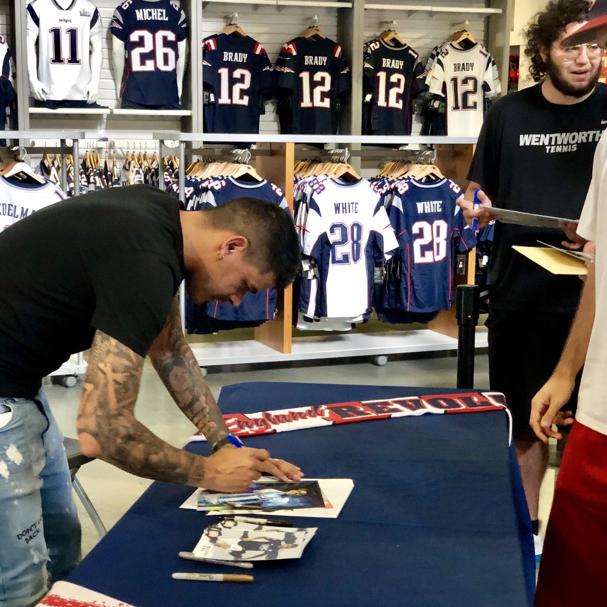 pehota's tweet photo. What a warm welcome for #NERevs @gustavobouok! Thanks to everyone who came out. We’re all looking forward to what Bou brings the rest of this season and beyond!
#WelcomeBou 🐾 https://t.co/mRtL7X7UiR