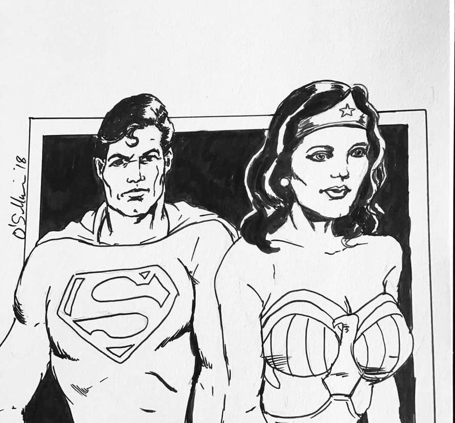 Happy birthday Lynda Carter! Not a new drawing but not a bad one either.   